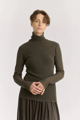 Double Mesh Turtleneck | Slate