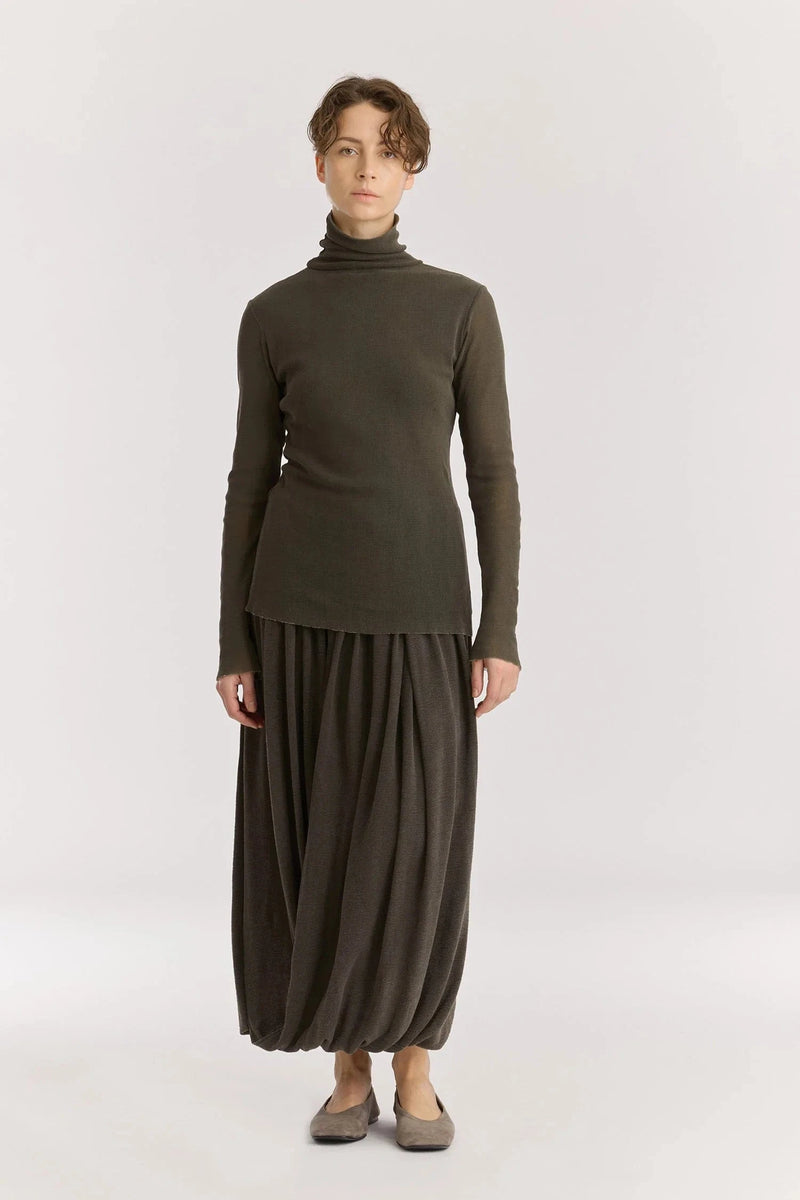 Double Mesh Turtleneck | Slate