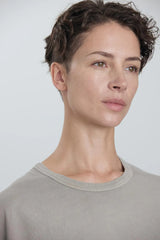 Organic Cotton Wide S/S Tee | Grey