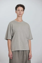 Organic Cotton Wide S/S Tee | Grey