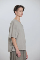 Organic Cotton Wide S/S Tee | Grey