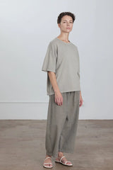 Organic Cotton Wide S/S Tee | Grey