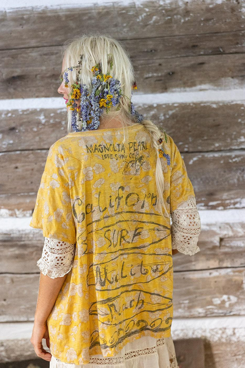 Block Print Malibu CA T | Encelia