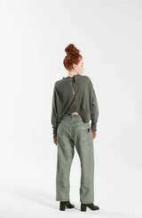 Classic 5 Pocket Trouser | Salvia Cold Dye