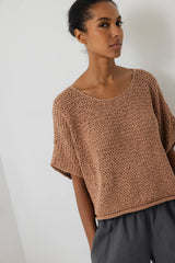Handknit Tee | Clay