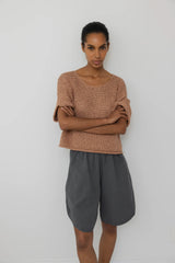 Handknit Tee | Clay