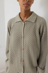 Textured Cardigan | Khaki