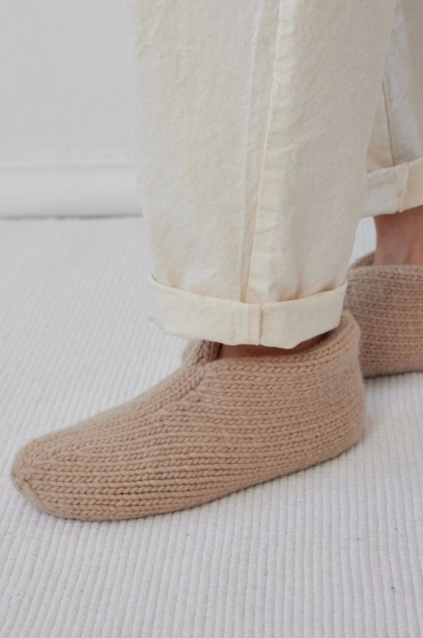 Hand-loomed Slippers | Sand