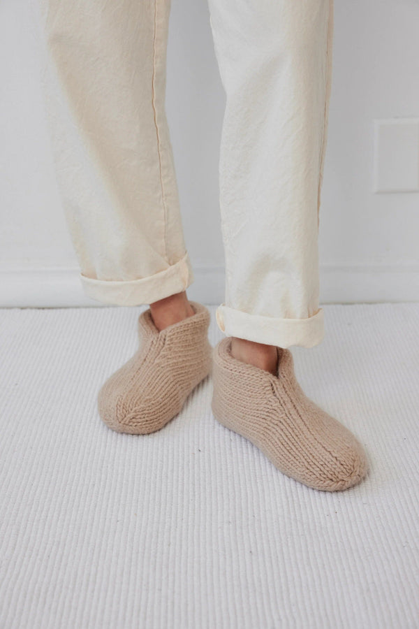 Hand-loomed Slippers | Sand