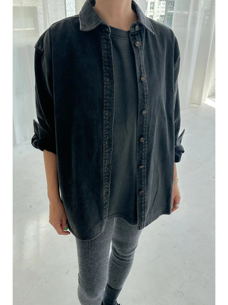 Theo Heavy Denim Jacket | Black