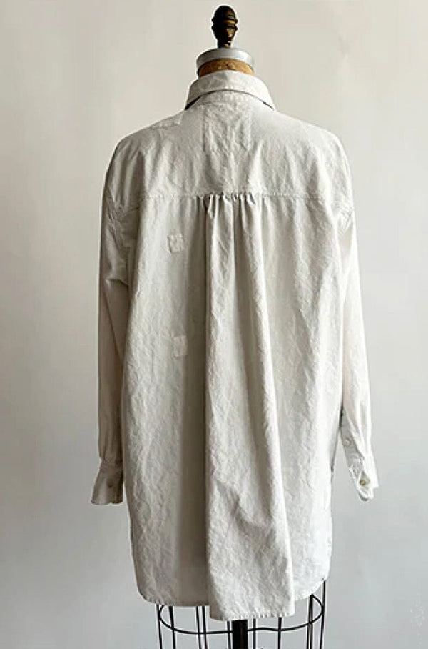 Upcycled Sheeting Shirt | White