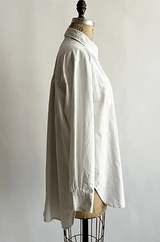 Upcycled Sheeting Shirt | White