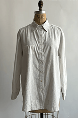 Upcycled Sheeting Shirt | White