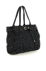 Penelope Woven Shopper | Black