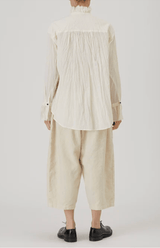 Cotton Lawn Ruffle Blouse | Natural