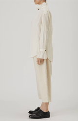 Cotton Lawn Ruffle Blouse | Natural