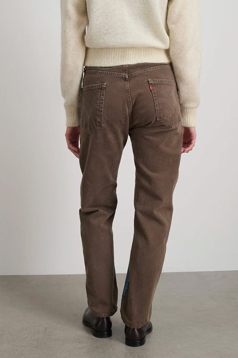 Straight Rework Halfsie | Vintage Indigo + Brown