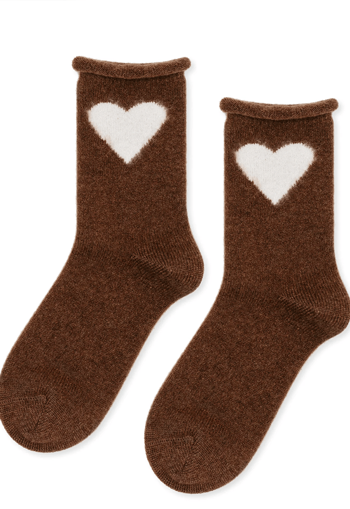 Love Cashmere Crew Sock | Brown
