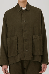 Brushed Coverall Jacket | Khaki
