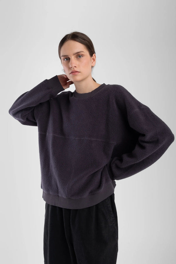 Brushed Terry Sweatshirt | Faded Black