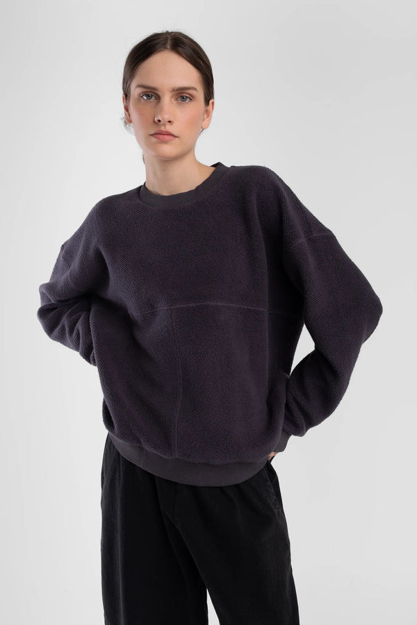 Brushed Terry Sweatshirt | Faded Black