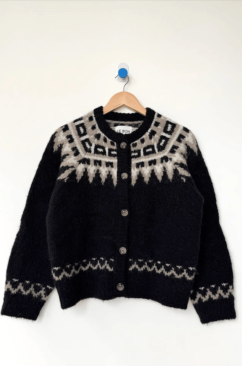 Alpaca Cabin Cardigan | Black