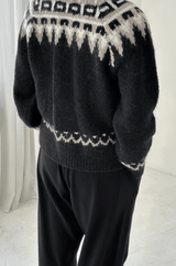 Alpaca Cabin Cardigan | Black