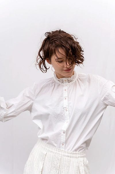 Clareta Percale Shirt | White