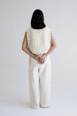 Acacia Hand Knit Vest | Ivory