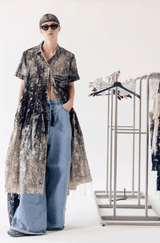 Hand Painted Applique Dress | Black