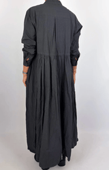 Cotton Typewriter Shirt Dress | Plum