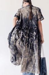 Hand Painted Applique Dress | Black
