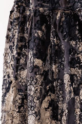 Hand Painted Applique Dress | Black