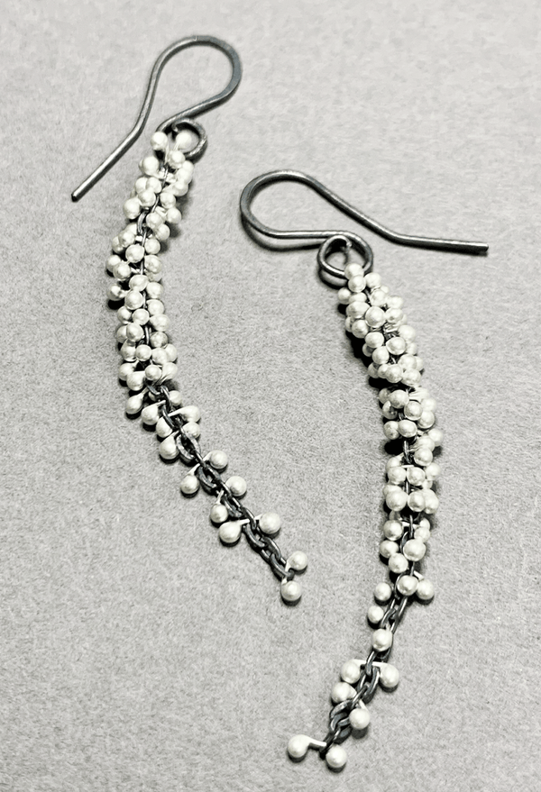 Wisteria Long Caviar Earrings | OXSS
