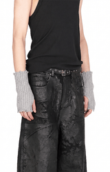 Eco Cashmere Fingerless Gloves | Pumice