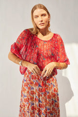 Ella Top | Chiffon Watercolor