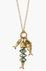 Orris Charm Necklace | Labradorite