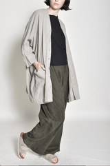 Washed Twill Raw Hem Pant | Army