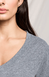 Hendrix Boxy V-Neck | Heather Grey