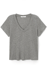 Hendrix Boxy V-Neck | Heather Grey