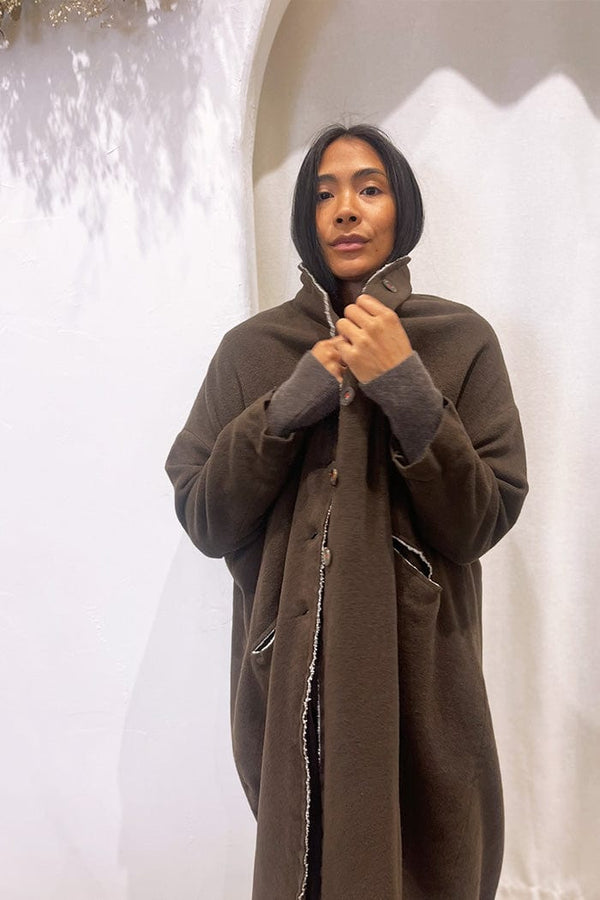 Coat Milena Cashmere + Wool | Sepia