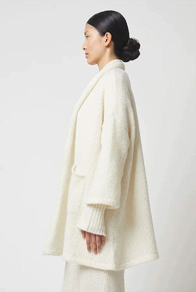 Alpaca Haori Sweater Coat | Cream