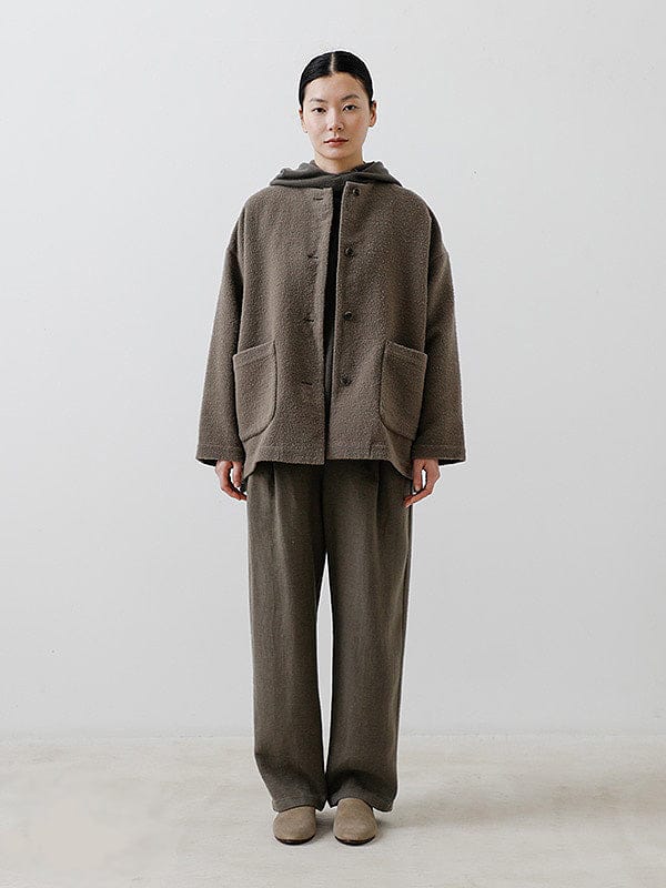 Wool Boucle Jacket | Moss Gray