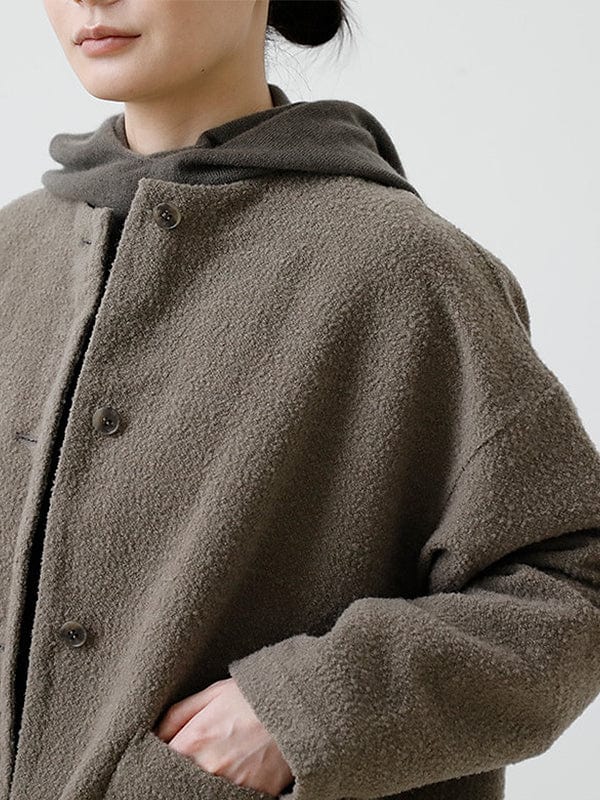 Wool Boucle Jacket | Moss Gray