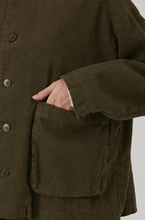Brushed Coverall Jacket | Khaki