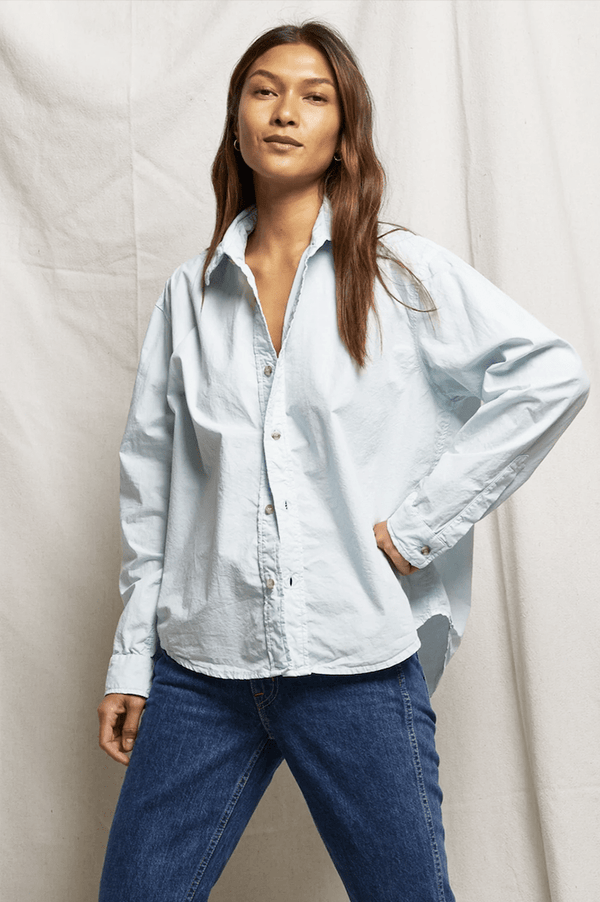 James Button Down | Iced Aqua