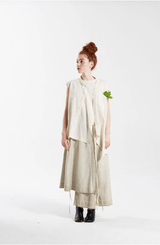 Kimono Sleeveless Shirt | Natural