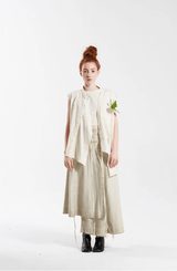Kimono Sleeveless Shirt | Natural