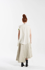 Kimono Sleeveless Shirt | Natural