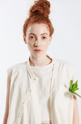 Kimono Sleeveless Shirt | Natural